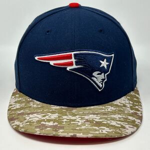 New England Patriots Hat Baseball Cap Blue New Era Salute to Service NFL 7 1/4